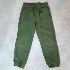 GAP Boy's Army Green Poplin Joggers, Size Medium